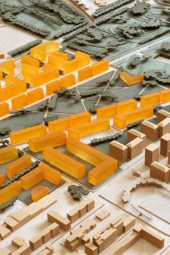 plastico architettura modello scala urbanistica volumi abitati colore