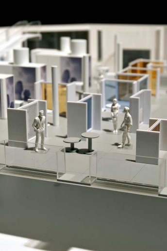 plastico bianco modello interni architettura uffici