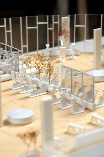 plastico bianco modello interni architettura palestra