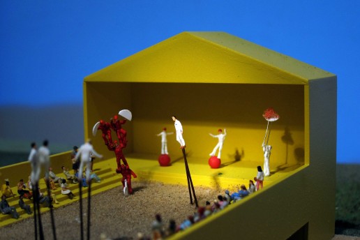 plastico scala urbana modello architettura teatro aperto cina