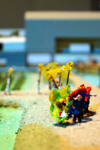 plastico modello architettura paesaggio urbano abitato colori