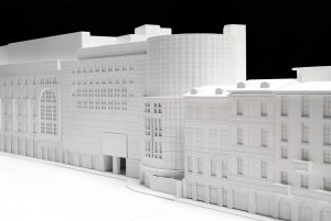 plastico bianco modello architettura scala urbana rinascente duomo
