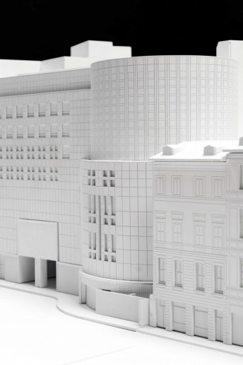 plastico bianco modello architettura scala urbana rinascente duomo